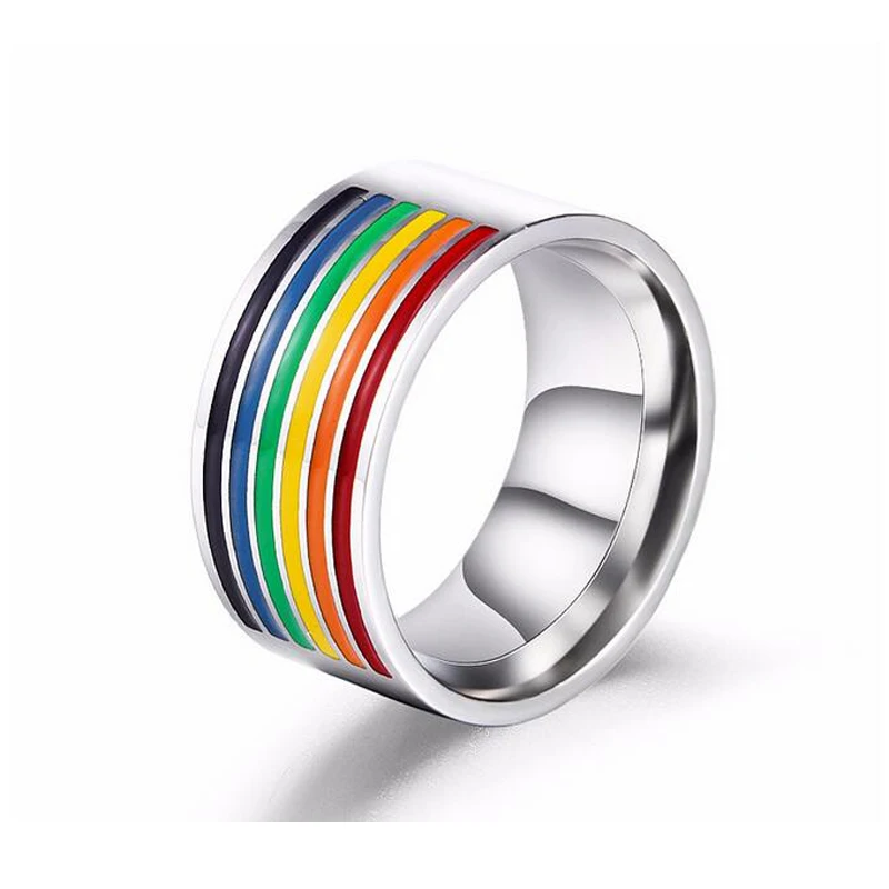 caxybb beautiful wedding rings rainbow stainless steel six color rainbow ring for women men gift - Beautiful Wedding Ring caxybb beautiful wedding rings rainbow stainless steel six color rainbow ring for women men gift - Beautiful Wedding Ring