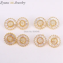 5 пар ZYZ304-8934 CZ алфавитные буквы серьги ювелирные изделия микро проложили циркония серьги-гвоздики для девочек и женщин