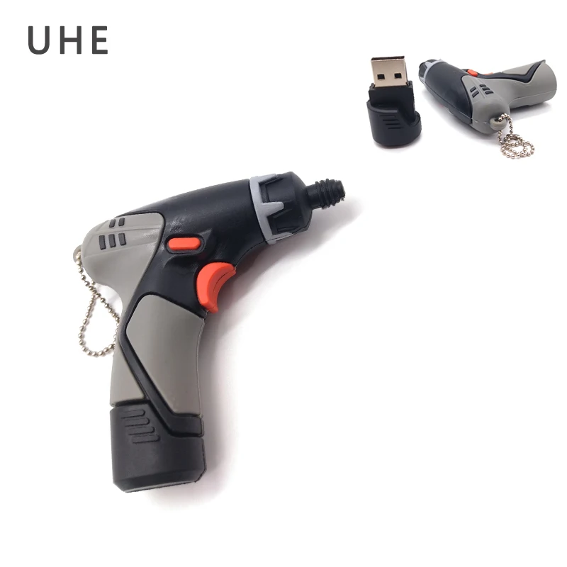 Флешка memoria usb диск с мультяшным рисунком электрическая дрель 4 ГБ 8 16 32 64 реальная