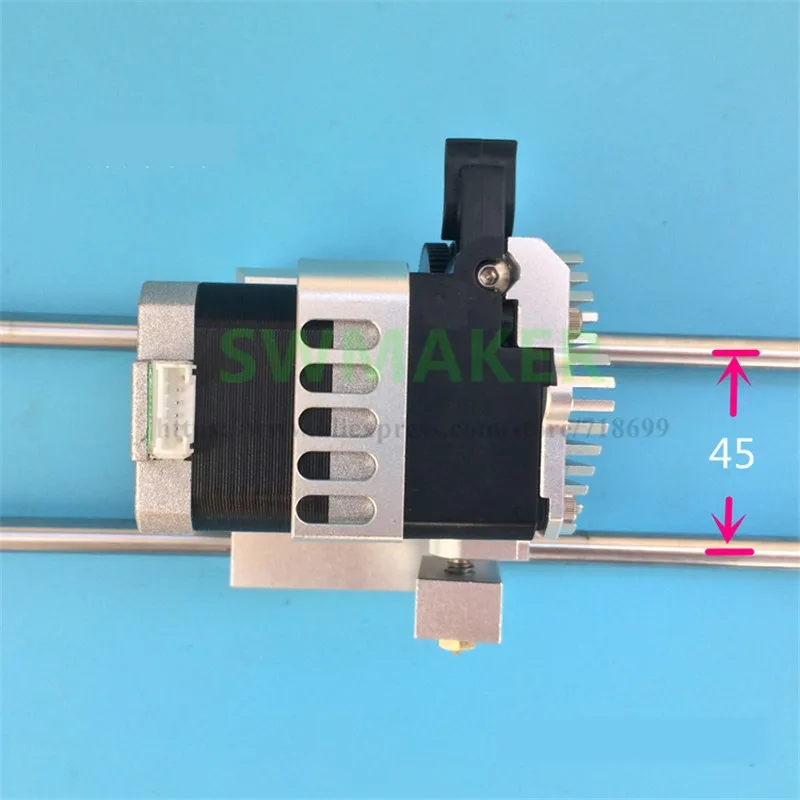 Transporte + Suporte + y Kit para Tr8 Prusa Anet Eixo Slide Bloco Grupo Todos Metal x Titan Aero Moter Transporte i3 xy 12 set Todos metal eixo X Titan Aero