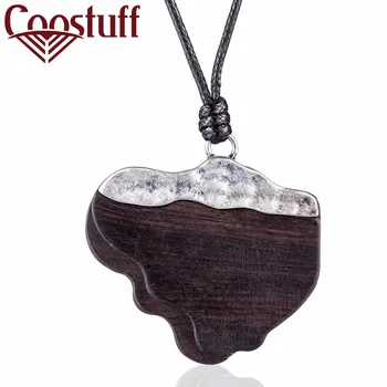 

Speical Vintage Women Jewelry Handmade Black sandalwood Pendant Long necklaces women collares mujer choker kolye bijoux femme