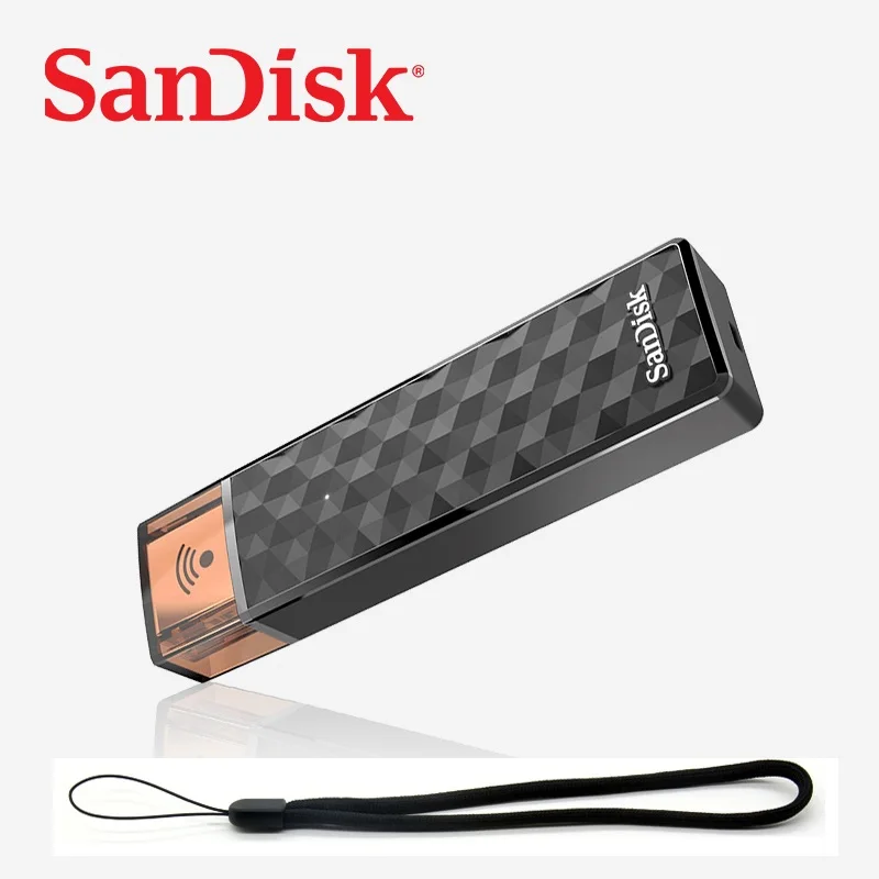 SanDisk SDWS4 подключения Беспроводной Stick USB флешка 64 ГБ Wi-Fi + USB 2,0 16 ГБ 128 ГБ 200 ГБ флэшки 32 ГБ флэш-накопители USB Stick