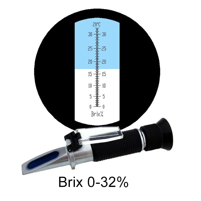 1 шт. ручной 0-32% БРИКС рефрактометр для мёда, измеритель влажности меда, сахарный раствор, Рефрактометр, измеритель сладости жидкости, тест