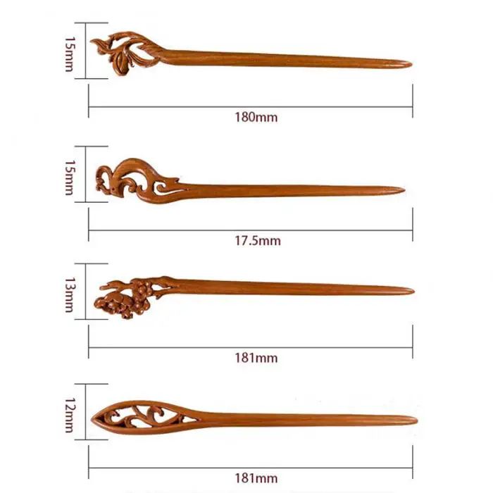 Китайский традиционный ретро деревянный канзаши ручной работы резные палочки для волос палочка для волос булавка заколка для волос