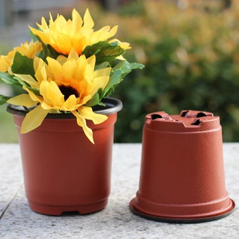 

100pcs Round Plastic Nursery Pots Small Flower Pot Hollow Design For Terracotta Nursery Planter Garden Home Decor Diy Supplies