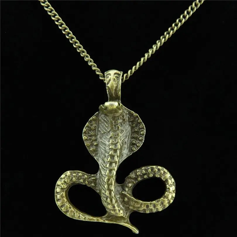 1pc Retro Simple Animal Cobra Snake Pendant Chain Collar Necklace