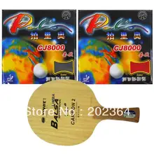 Профессиональная комбинированная ракетка для настольного тенниса PingPong: Galaxy YINHE T-11+ с 2 частями Palio CJ8000(2-Сторонняя петля