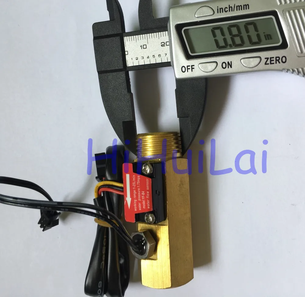 YF-B4 temperature sensor Hall effector flow sensor meter (6)