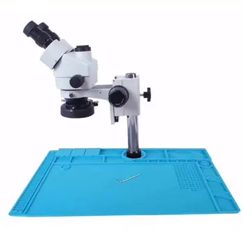 

Mobile phone Maintenance Microscope Stereo Binocular HD 7-45X Continuous Zoom with LED lamp Heat-resistant Insulation Pad