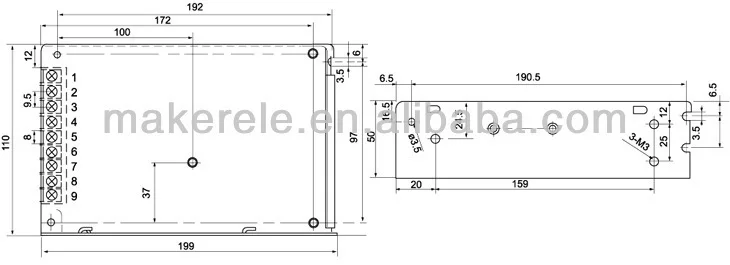 High reliable universal input range hot sale customized LED light strip power suply 30v 240w ac to dc Switch Power Supply