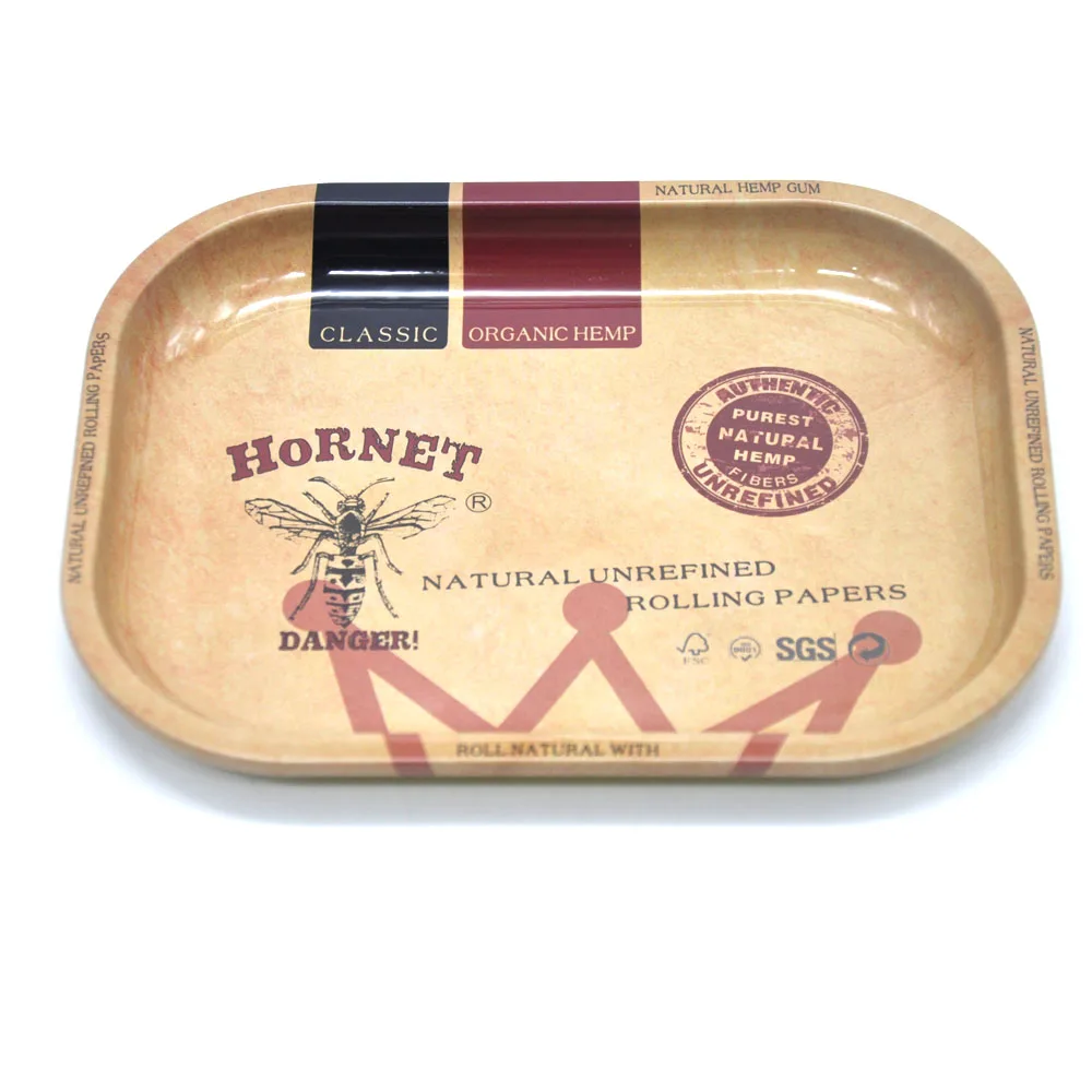 HORNET Metal Tobacco Rolling Tray 17cm*13cm*1.8cm Herb Spice Tobacco Rolling Tray Tobacco Grinder Organizer Tool