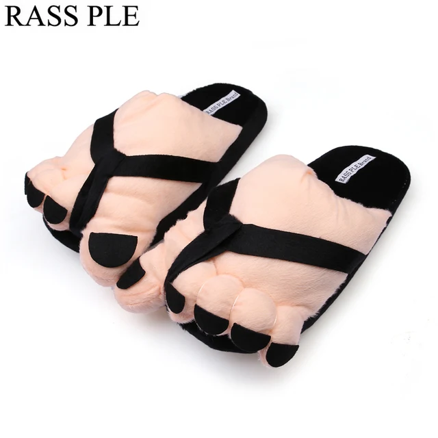 R Ple Toe Home Slippers Winter Warm Shoes Women Pantuflas R Ple Toe Home Slippers Winter Warm Shoes Women Pantuflas Invierno House Black For Bedroom