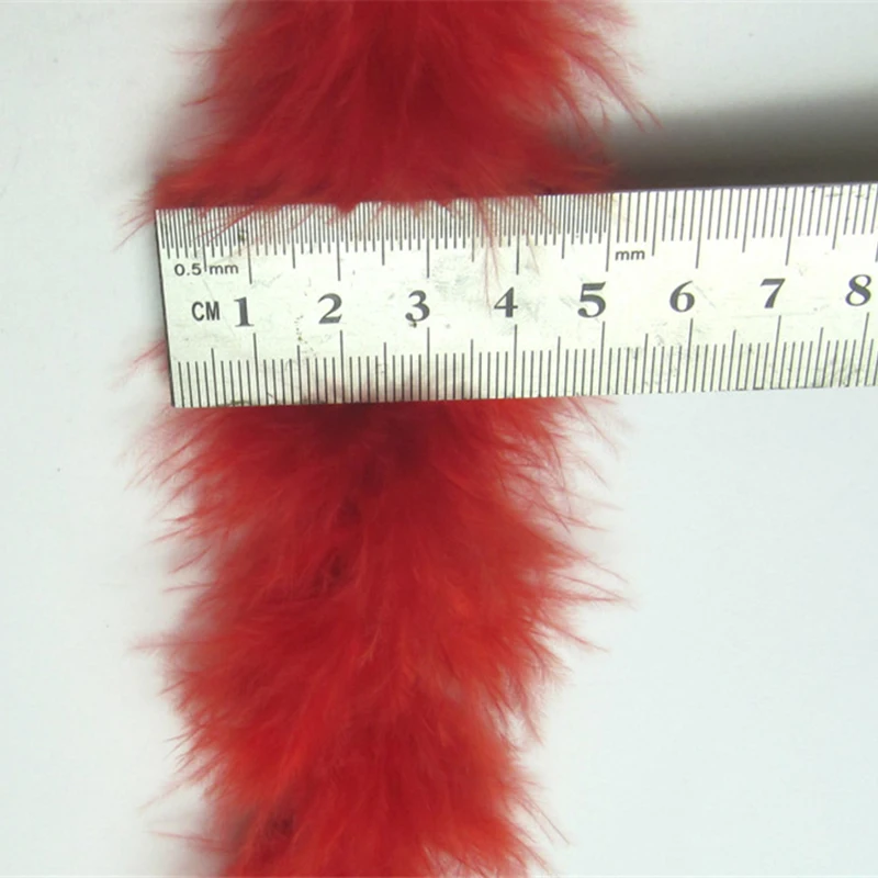 2M Turkey Feather String Ribbons Swansdown Fur Trimming Soft Fluffy Trim Home Party Decoration ribbon decoration 1pcs