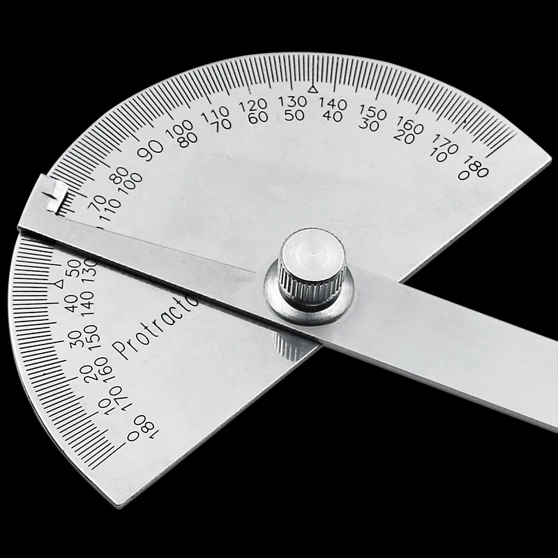 0-180Degrees 10cm Angle Ruler Goniometer Stainless Steel Protractor Round Head Ruler Woodworking Angle Square Corner Test digital angle protractor angle measuring tool angle protractor