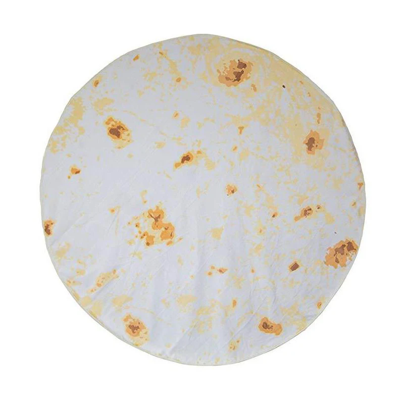 

Tortilla Blanket Letter Printing Rug Round Burrito Small Carpet for Office Home Camping Picnic Outdoor Blanket Dropship