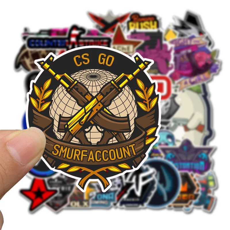 

50 PCS Pack CS GO Game Stickers Set For Boys Luggage Skateboard Laptop Mac Teem Waterproof Stickers