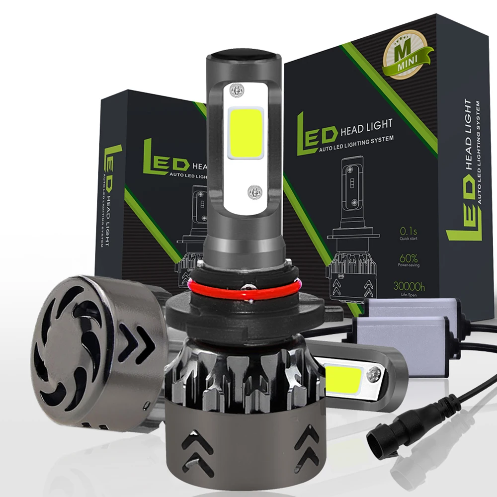 Mini Car LED Headlight Bulbs Conversion Kit H1/H7/H11/H4/9005/9006