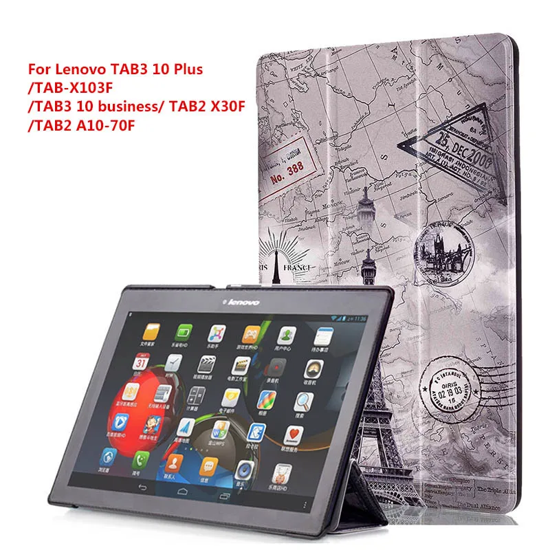 Case Cover For Lenovo tab 10 TB-X103F Tab 2 A10-70 Tab 2 A10-30 Tab3 10 Plus Tab3 10 Business Auto Wake Tablet Cases (5)