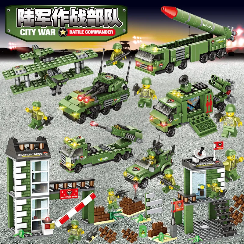 

1219Pcs Military Base Technic War Missile Launcher Building Blocks Sets Army WW2 LegoINGLs Bricks Kids Toys Christmas Gifts