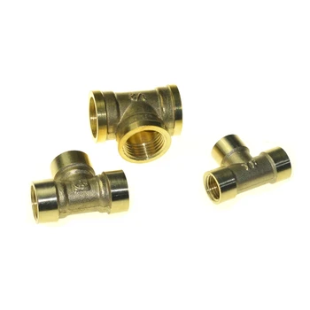 

Female BSP Tee Connection Brass Pipe Adapter Coupler Connector 232psi +BFT