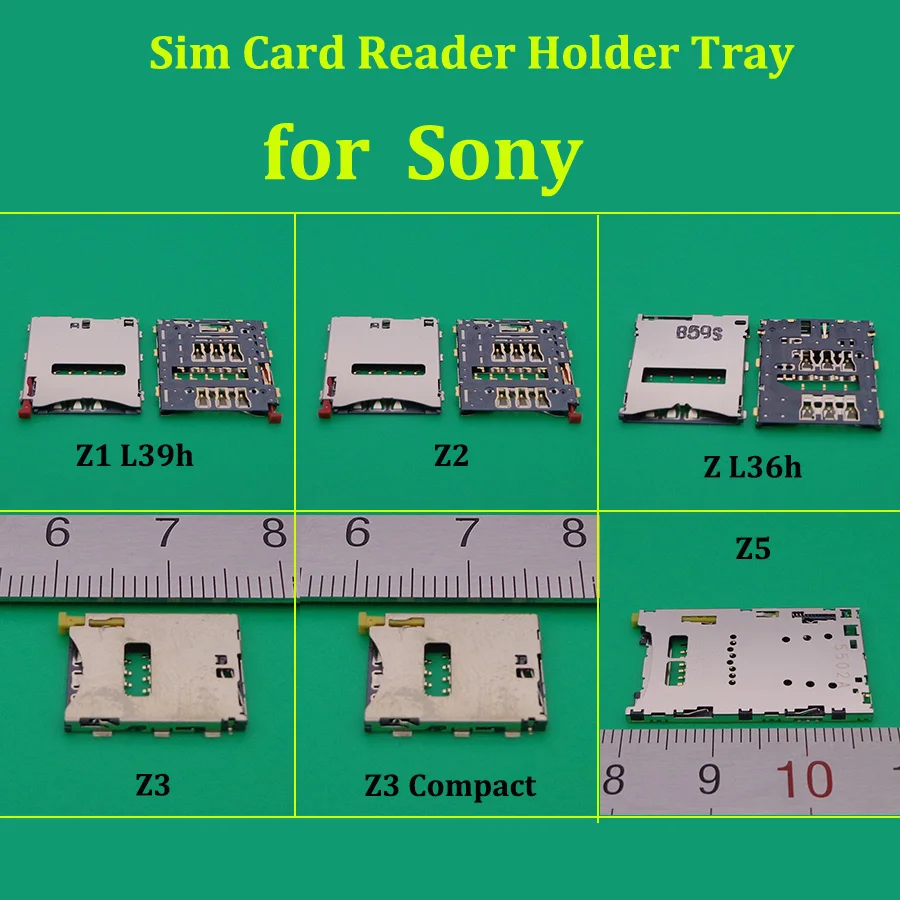 Новинка для sony Xperia Z L36 Z1 L39h Z2 L50W Z3 Z3 Compact Z5 Sim Card Reader держатель лоток Слот Разъем