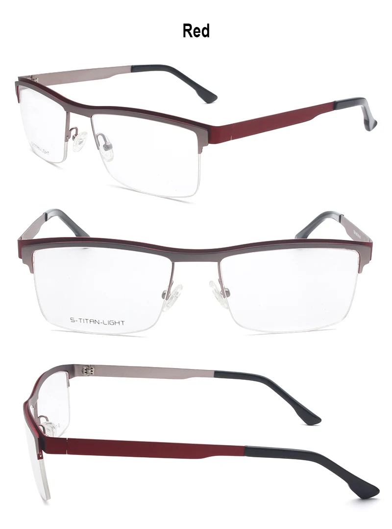 Handoer H7064 оптические очки рамки для очков половина обода Нержавеющая Сталь Очки Оптический Рецепт для женщин