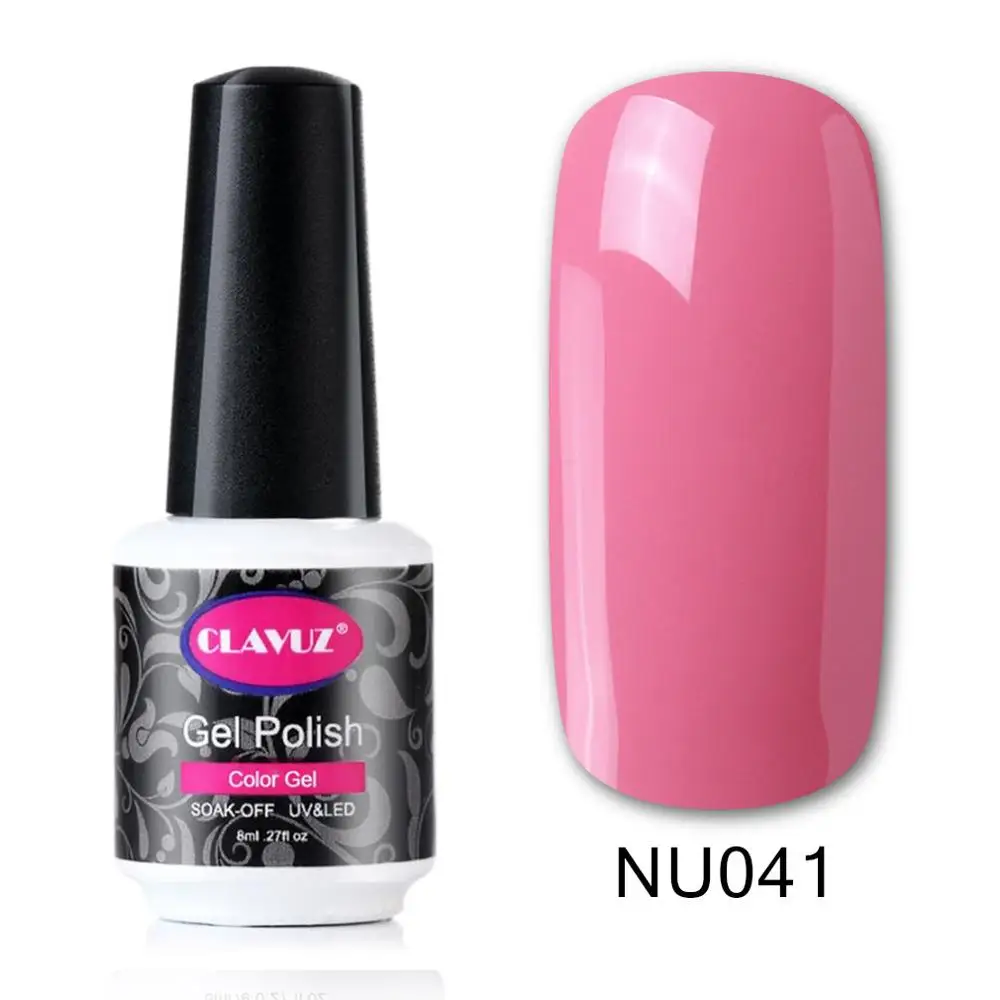 CLAVUZ Nude Platinum Led УФ-гель для ногтей стеклянная бутылка Блестящий Гель-лак для ногтей Гибридный Полупостоянный эмалевый гель для краски - Цвет: 041