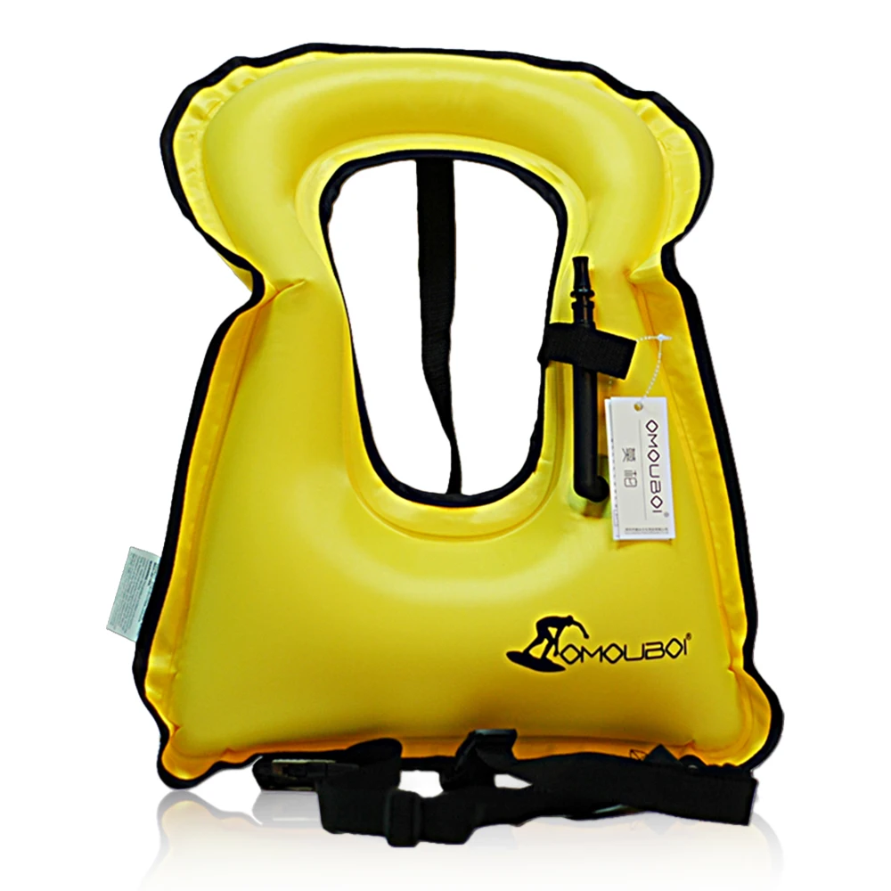 Надувной плавательный жилет спасательный жилет для сноркелинга плавающее устройство плаванье мин Дрифтинг серфинг водный спорт спасательный - Цвет: Цвет: желтый