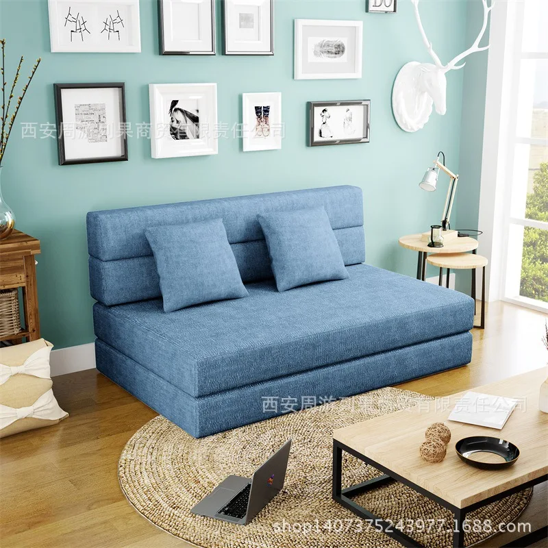 

Sofabed Multi-function Folding Sofa Bed Small Household Cloth Art Dismantling Bedroom Living Room Dual Use Couch Bed Furniture