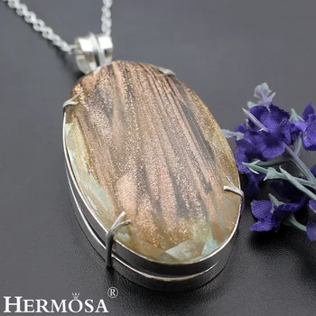 

Hermosa Jewelry Unique Huge Glittering Silver Color Necklace Pendants HM207