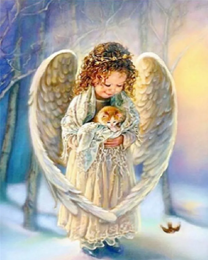 

Hot 5D DIY Diamond Mosaic Embroidery Fairy Angel Diamond Painting Full square Rhinestone cross stitch Home Decor diamond