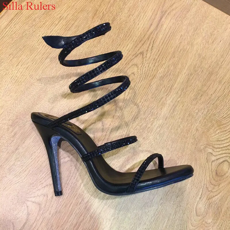 snake ankle strap heels