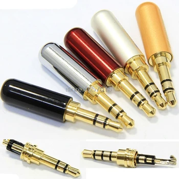 

10Pcs 3.5 mm Plug Audio Jack 3Pole Gold-plated Earphone Adapter For DIY Stereo Headset Earphone or Used for Repair Earphone