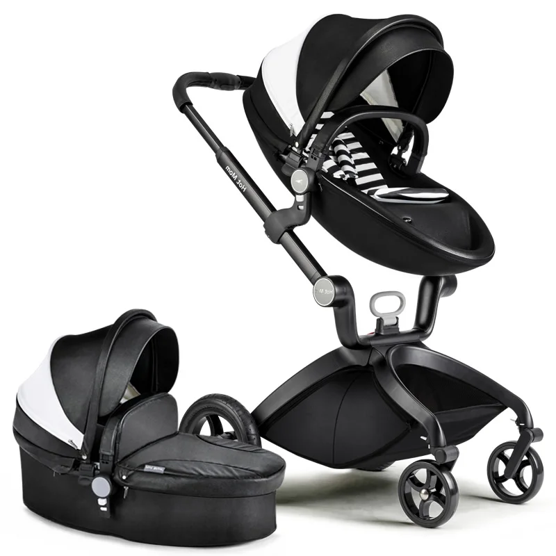 Детская коляска hotmom Deluxe из искусственной кожи с высоким пейзажем европейский