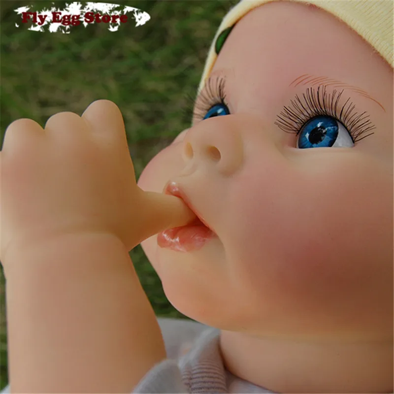 

55cm 22'' Reborn baby Cotton body New born baby doll for girl Lifelike kid Pretend Play toy blue eye silicone reborn baby doll