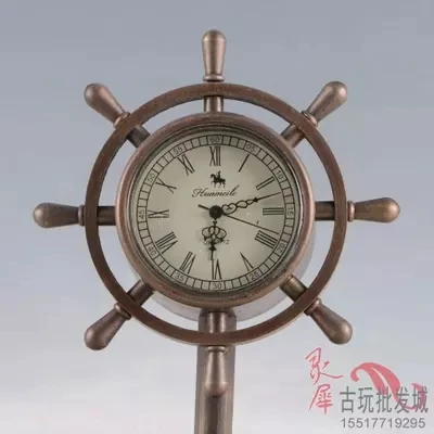 

European antique ship rudder, pirate ship rocker clock