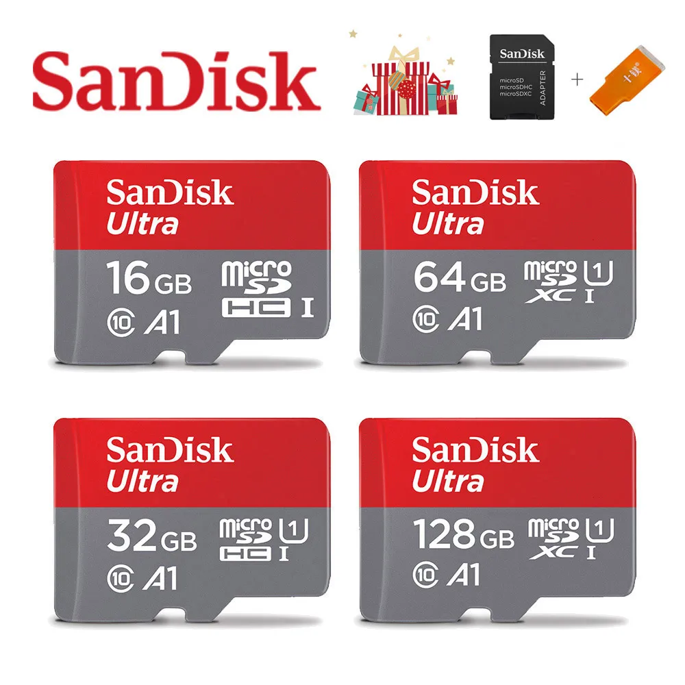 SanDisk Memory Card A1 128GB 64GB U3 98MB/S 32GB Micro sd card Class10 UHS-3 flash card Memory Microsd TF/SD Cards for Tablet SanDisk Memory Card A1 128GB 64GB U3 98MB/S 32GB Micro sd card Class10 UHS-3 flash card Memory Microsd TF/SD Cards for Tablet
