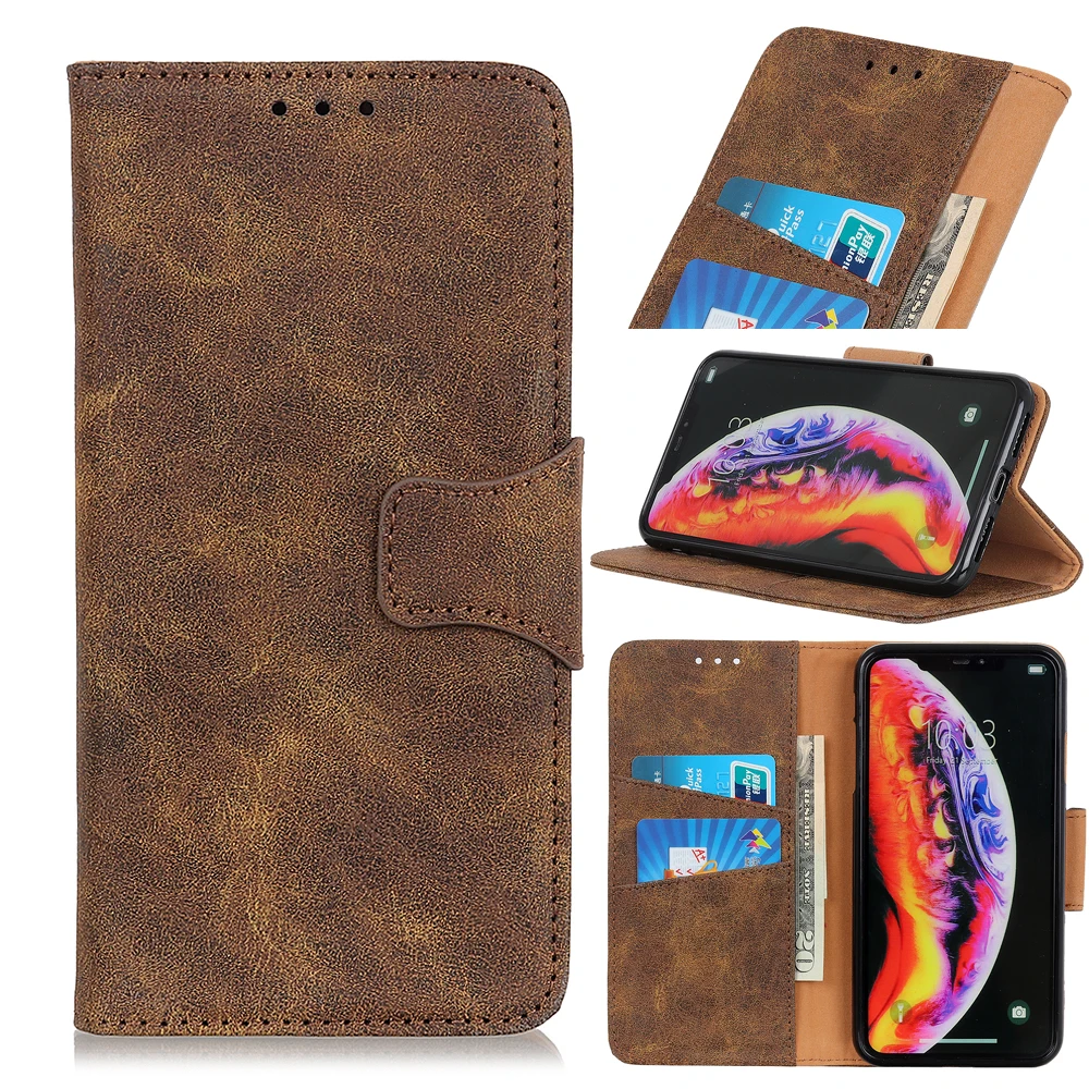 

2019 new Case For LG V50 TinhQ 6.7 inch Cover Vintage PU Leather with Card Slot Kickstand Wallet Case For LG V50 TinhQ 5G Shell