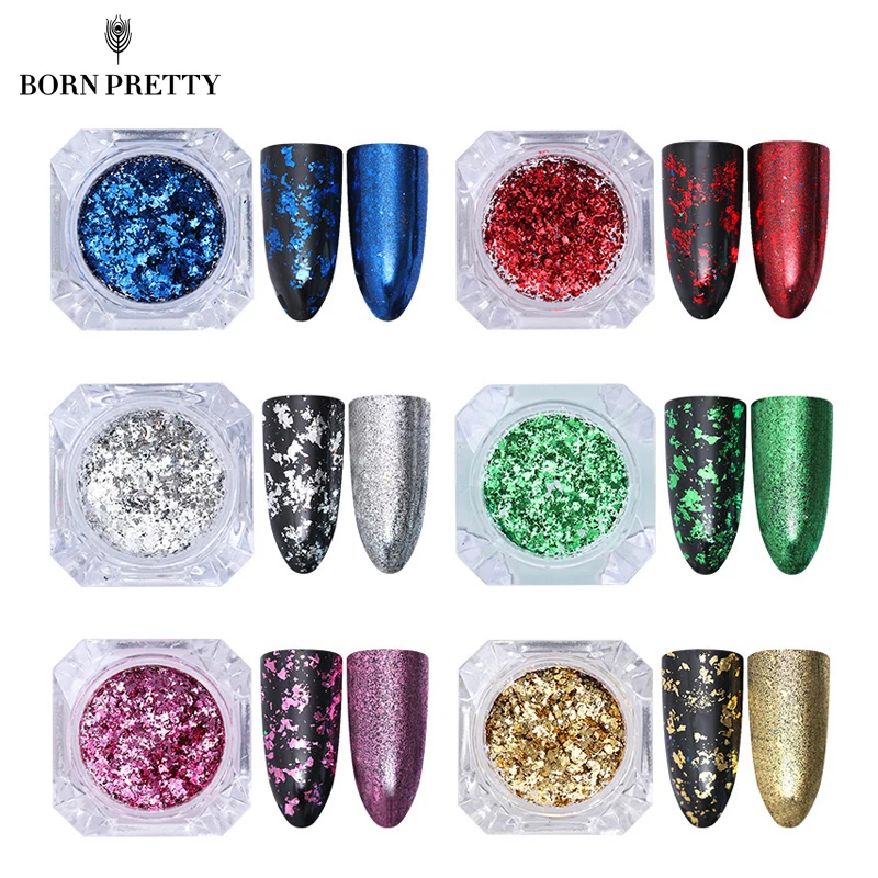 

1 Box Irregular Nail Glitter Sequins Flakies Colorful Bling Paillette Manicure Nail Powder Flakes Decoration