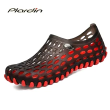 plardin 2018 Summer Hollow out Breathable Beach Sandals Jelly Shoes Man Casual men s Flat Sandals