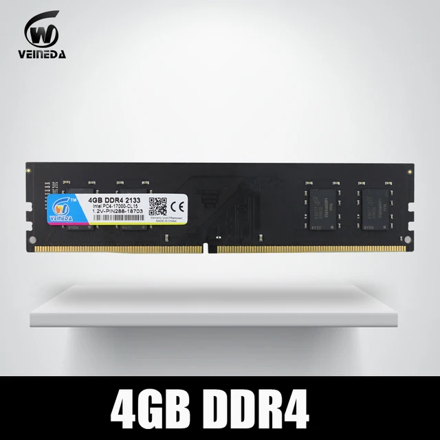 Best Offers VEINEDA Dimm Ram DDR4 4GB PC4-17000 Memory Ram ddr 4 2133 For Intel AMD DeskPC Mobo ddr4 4 gb 284pin 