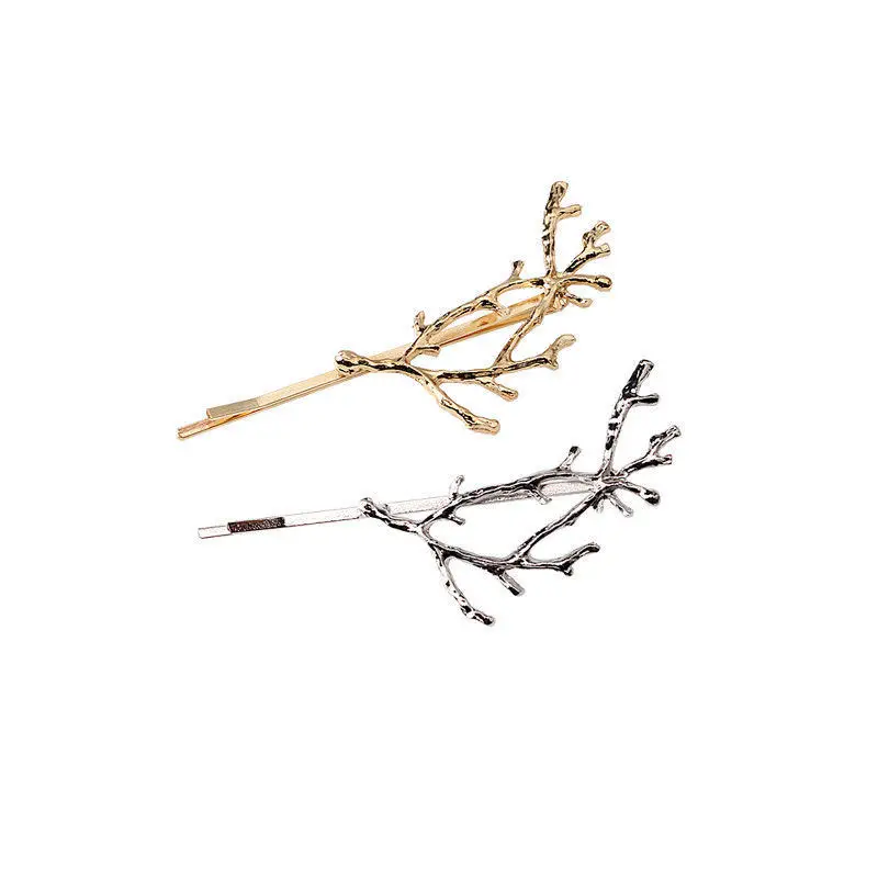 

Vintage Gold Silver Tree Hair Clips Girls Alloy Branch Hairpins Fashion Hairgrips Lady Elegance Metal Hair Accessories For Women