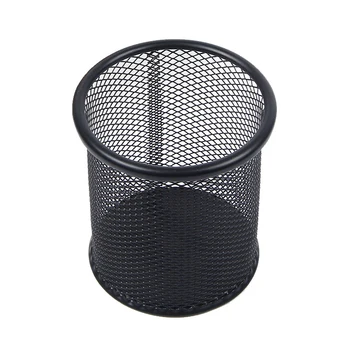 

Medium Mesh Pen Holder Metal Pen Organizer Pencil Cup Collection Desk Accessories Office Supplies,Black