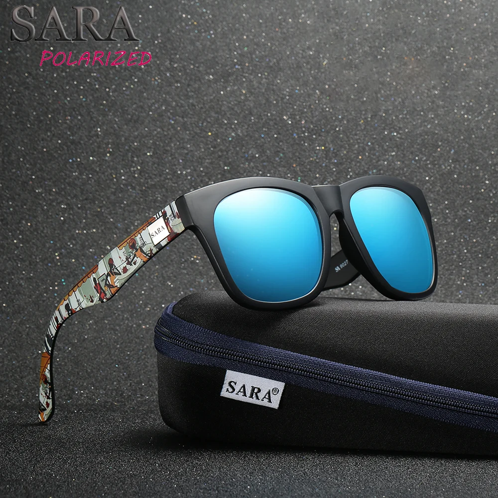 Поляризованные солнцезащитные очки SARA 2018 квадратные для мужчин и женщин