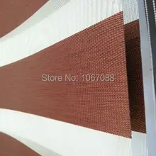 Полиэстер затемненные экологически чистые коричневые полосатые рольставни шторы для гостиной GH03-004