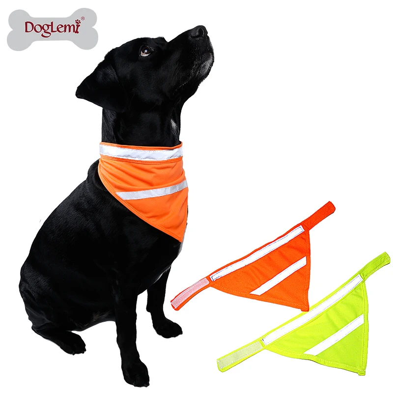

Doglemi High Visivility Safety Dog Scarf Pet Bandana with Reflecting Neon Color