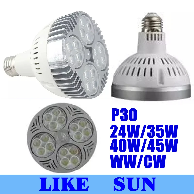 high power 24w 35w 40w 45w led bulb light par30 spot light 24w led light bulb