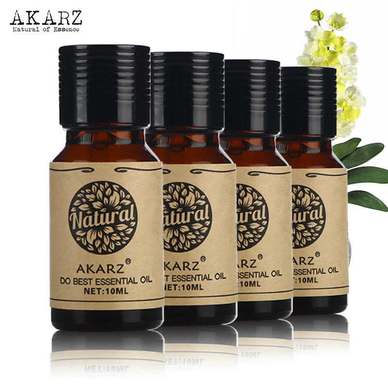 AKARZ, известный бренд, Neroli, гардения, женьшень, амбра, эфирное масло для ароматерапии, массажная спа-ванна, уход за кожей, 10 мл* 4