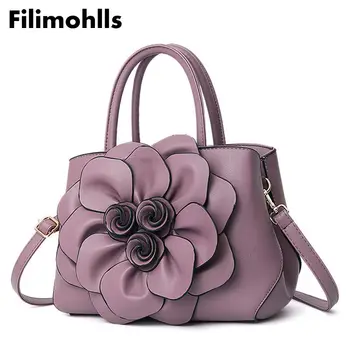 

Designer crossbody bags for women new Rose flower women handbag PU leather Artificial flower luxury handbags women bags F-337