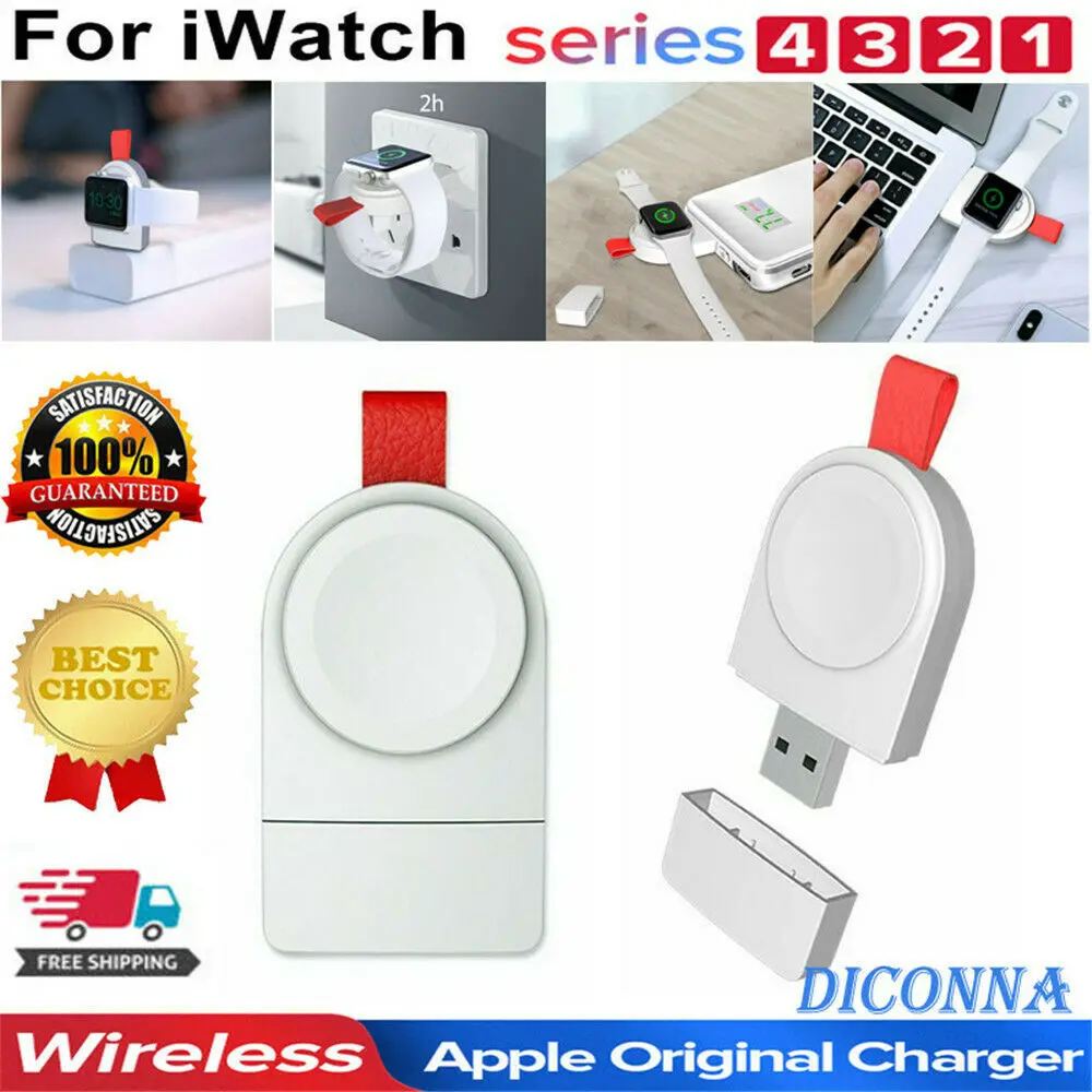 

USA Fashion Portable Pocket Charger Charging Keychain Wireless Magnetic USB Fast Charger for Apple Watch Series 1/2/3/4